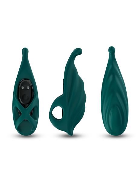Wielofunkcyjny wibrator masażer na palec Leafman Green - 2